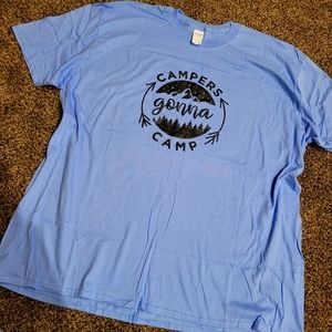 Camping Funny Plus Size Unisex Tshirt 3XL Like NEW